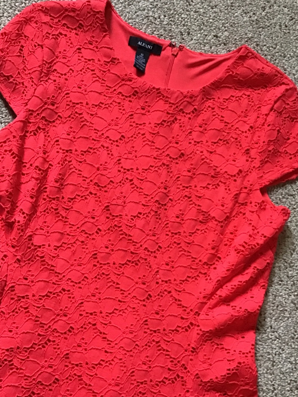 Alfani Lace Short Sleeve Dress